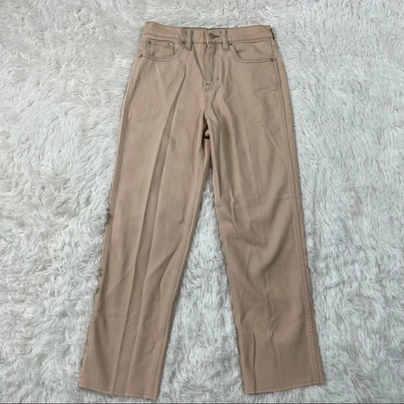 New J Crew Classic Straight Leg Jeans High Rise Overdyed Pink - Picture 2 of 11